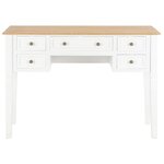 Bureau table meuble travail informatique bois blanc 109 5 cm 0502114