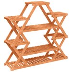 vidaXL Support à fleurs 110x25x105 cm bois massif de sapin