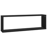 vidaXL Étagères cube murales 6 Pièces Noir 80x15x26 5 cm Aggloméré