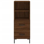 vidaXL Buffet Chêne marron 34 5x34x90 cm Bois d'ingénierie