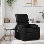 vidaXL Fauteuil de massage inclinable Noir Similicuir