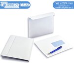 Lot de 50 enveloppes blanches c5 avec fenêtre - gamme courrier+