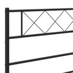 vidaXL Cadre de lit métal avec tête de lit/pied de lit noir 90x200 cm