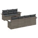 vidaXL Ensemble de Canapés de Jardin 4 pièces Gris Rattan Grand
