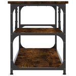 vidaXL Meuble TV chêne fumé 103x38x46 5 cm bois d'ingénierie et acier