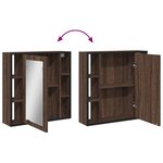 vidaXL Armoire à miroir de salle de bain chêne marron bois ingénierie