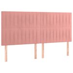 vidaXL Sommier à lattes de lit avec matelas Rose 200x200 cm Velours