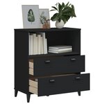 vidaXL Bibliothèque VIKEN noir 80x40x90 cm bois d'ingénierie