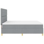vidaXL Lit à ressort avec matelas gris clair super king en tissu