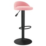 Vidaxl tabouret de bar rose velours