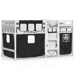 vidaXL Lit mezzanine pour enfants avec rideaux sans matelas 80x200 cm