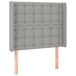 vidaXL Sommier à lattes de lit avec matelas Gris clair 100x200cm Tissu