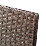 vidaXL Salon de jardin 3 Pièces avec coussins Résine tressée Marron