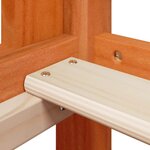 vidaXL Lit haut avec toit cire marron 90x190 cm bois de pin massif
