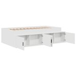 vidaXL Cadre de lit de rangement Blanc 90x200 cm