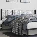vidaXL Tête de lit métal noir 193 cm