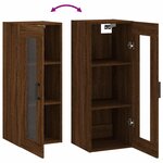 vidaXL Armoire murale chêne marron 34 5x34x90 cm