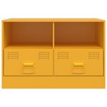 vidaXL Meubles TV 2 Pièces jaune moutarde 67x39x44 cm acier