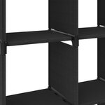 vidaXL Étagère d'affichage 15 cubes Noir 103x30x175 5 cm Tissu