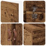 Lit de rangement vidaXL en bois ancien 90x200 cm