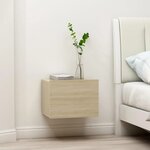 vidaXL Tables de chevet 2 Pièces Chêne sonoma 40x30x30 cm Bois ingénierie