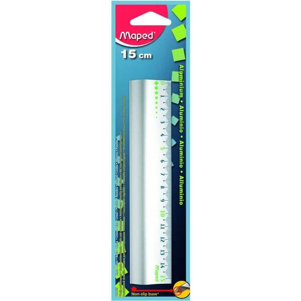 MAPED - Regle Plate Aluminium 15cm