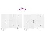 vidaXL Buffet blanc 90x34x80 cm bois d'ingénierie