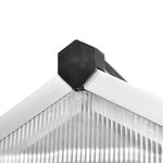 vidaXL Serre renforcée en aluminium avec cadre de base 4 6 m²