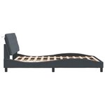 vidaXL Cadre de lit avec tête de lit Gris foncé 140x200 cm Velours