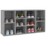 vidaXL Banc à chaussures Sonoma gris 103x30x54 5 cm Bois d'ingénierie