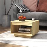 vidaXL Table basse 50x50x33 5 cm bois de pin massif