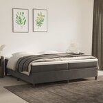 vidaXL Cadre de lit sans matelas gris foncé 200x200 cm velours