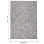 vidaXL Tapis à tissage plat d'extérieur 160x230 cm Marron et bleu