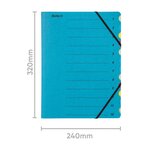 Classeur À 12 Compartiments A4 Avec Fermeture Élastique - Bleu - Biella
