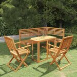 vidaXL Ensemble de bistro 4 Pièces Bois d'acacia solide