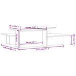 vidaXL Tables basses 2 Pièces gris brillant bois d'ingénierie