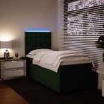 vidaXL Sommier à lattes de lit avec matelas Vert foncé 90x200 cm