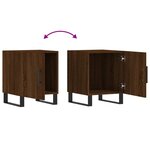 vidaXL Tables de chevet 2Pièces chêne marron 40x40x50cm bois d'ingénierie
