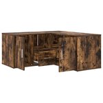 vidaXL Armoire d'angle chêne fumé 160x40x45 cm bois d'ingénierie