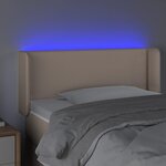 vidaXL Tête de lit à LED Cappuccino 93x16x78/88 cm Similicuir
