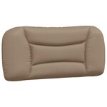 vidaXL Lit avec matelas cappuccino 90x190 cm similicuir