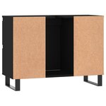 vidaXL Armoire de salle de bain noir 80x33x60 cm bois d'ingénierie