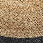 vidaXL Pouf fait à la main Gris foncé 40 x 45 cm Jute