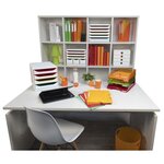 Exacompta Set de tiroirs de bureau Big-Box Black Office 4tiroirs Blanc