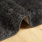 vidaXL Tapis ISTAN à poils longs aspect brillant anthracite 100x200 cm