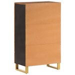 vidaXL Buffet marron et noir 60x33 5x100 cm bois massif de manguier