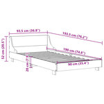 vidaXL Cadre de lit sans matelas cire marron 90x190 cm bois pin massif