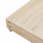 vidaXL Tiroirs de lit 2 Pièces crème bois d'ingénierie et similicuir