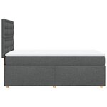 vidaXL Sommier à lattes de lit avec matelas Gris foncé 90x200 cm Tissu