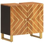 vidaXL Ensemble d'armoires de bain 4 Pièces marron noir bois de manguier
